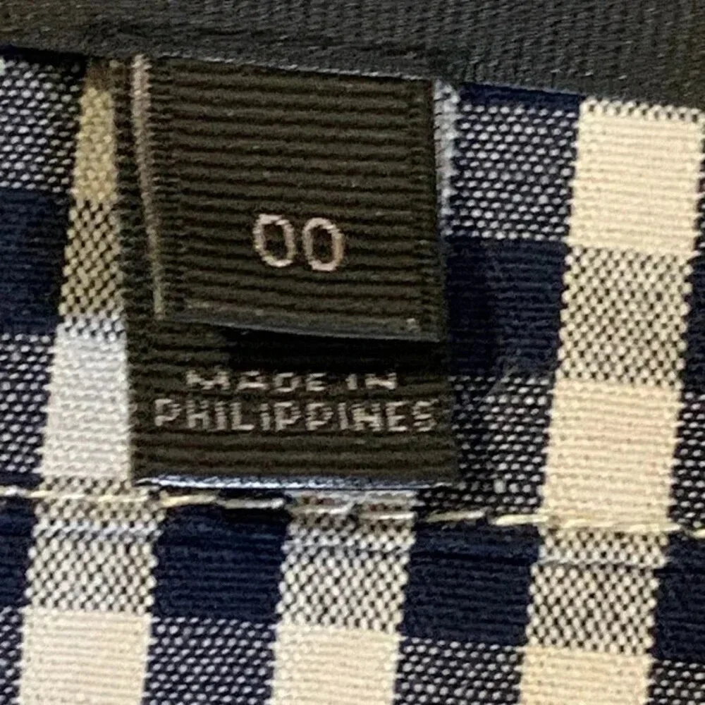 J. Crew Women's Gingham‎ Plaid Linen Blend Motorcycle Jacket Size 00